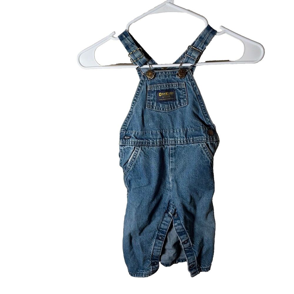 Oshkosh B'Gosh Dress Girl's 18 Months Overalls Denim Vintage Baby
